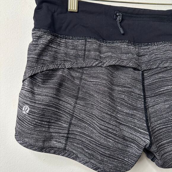 6 Lululemon Speed  Short 2.5″ Striped High-Rise Lined Active Shorts Athleisure - Picture 5 of 6
